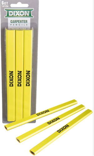Dixon 14106 Carpenter Pencil Safety Green (6 PACK)